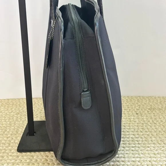Authentic Coach Black Neoprene Tote Leather Trim Work Laptop Bag Y2K RARE - Picture 15 of 15